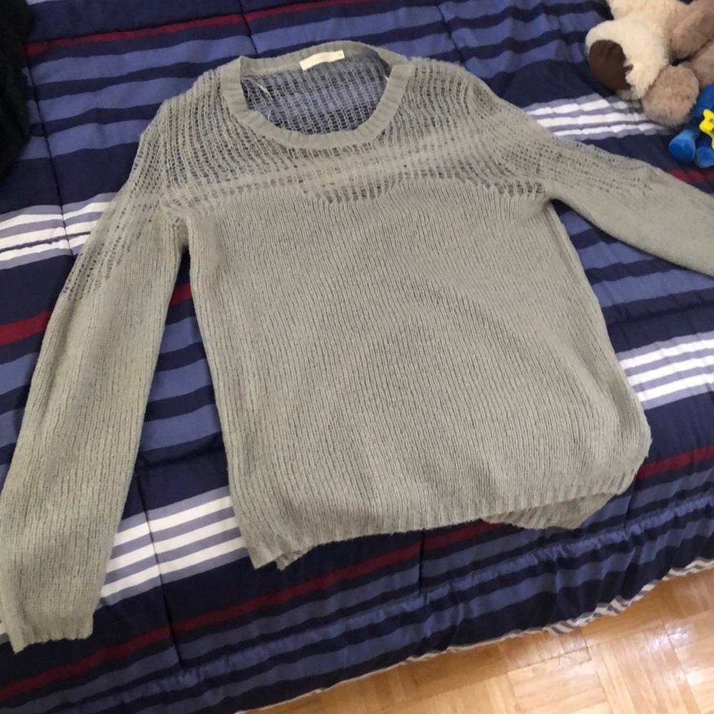 LUSH Open back long sleeve knit sweater